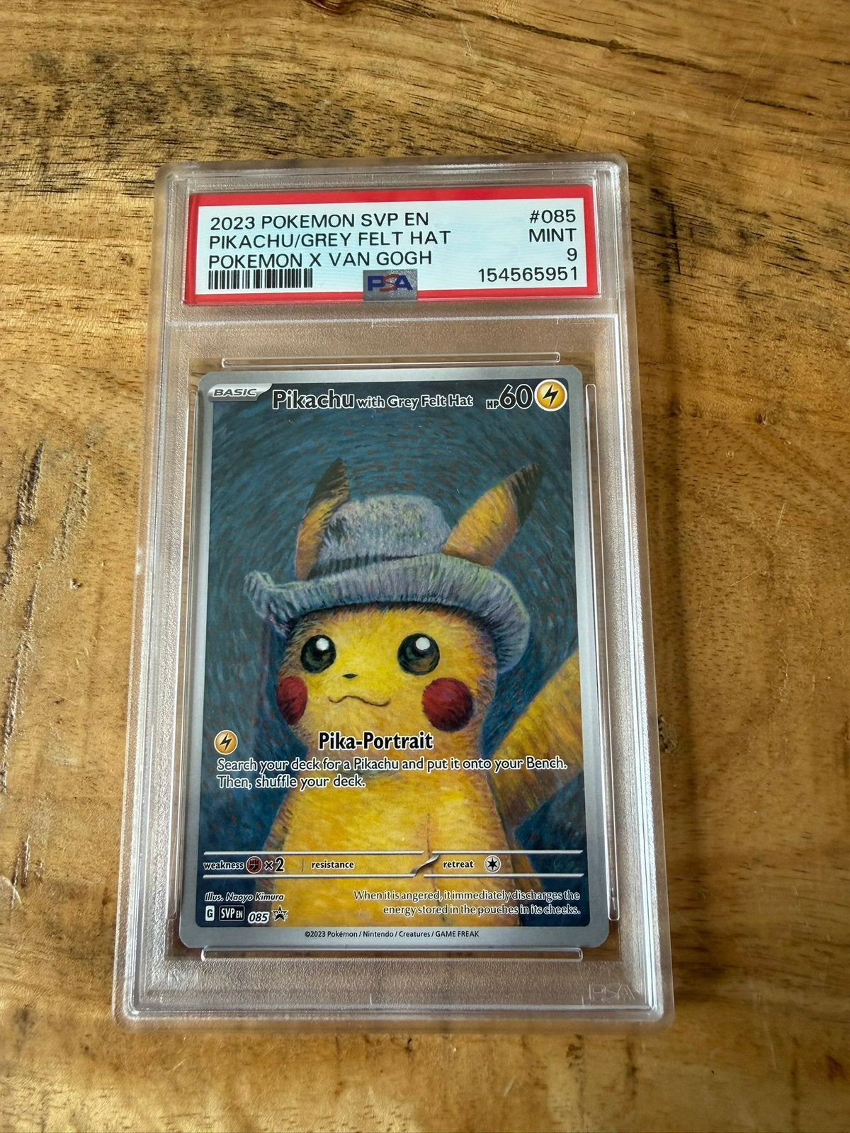 Pikachu van Gogh PSA 9 - Pokémon kaart, Hobby en Vrije tijd, Verzamelkaartspellen | Pokémon, Ophalen of Verzenden, Nieuw, Losse kaart