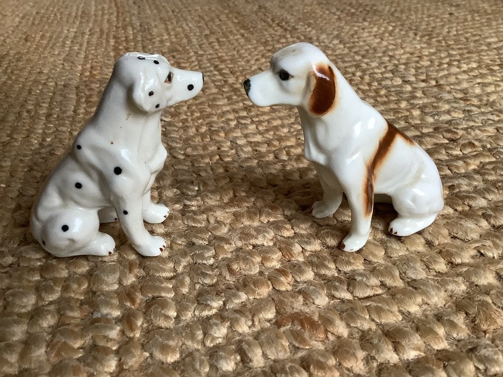 Porcelein beeldje, hond, 2 honden, Dalmatiër, Ophalen