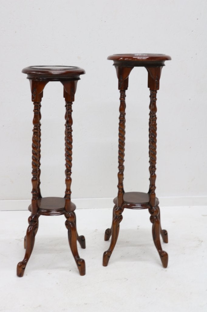 Klassieke Set Bijzettafels / Bloementafels, Huis en Inrichting, Tafels | Bijzettafels, Minder dan 55 cm, Rond, Nieuw, Ophalen