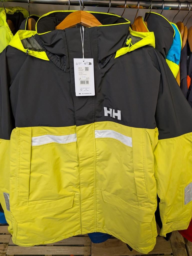 Helly Hansen Pier 4.0 Cyber Lime/Zwart Zeiljack Maat XL, Helly Hansen, Geel, Ophalen of Verzenden, Maat 56/58 (XL)