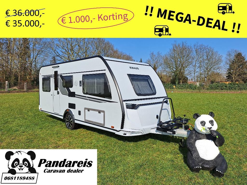 Knaus Südwind 500 EU MOVER + LITHIUM ACCU + FIETSENDRAGER, Rondzit, Bedrijf, 2 aparte bedden, 4 tot 5 meter