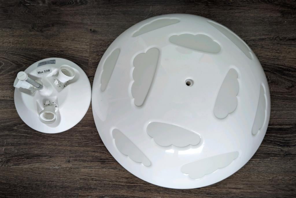 Ikea Skojig wolken plafondlamp, Ophalen, Zo goed als nieuw, Kunststof, Wolken