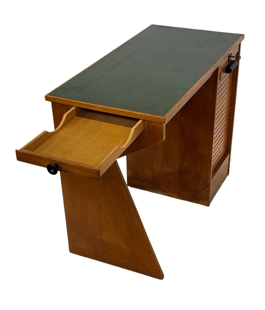 Art Deco bureau Minimalistisch design in eiken uniek, Art Deco, Gebruikt, Art Deco, 89 cm