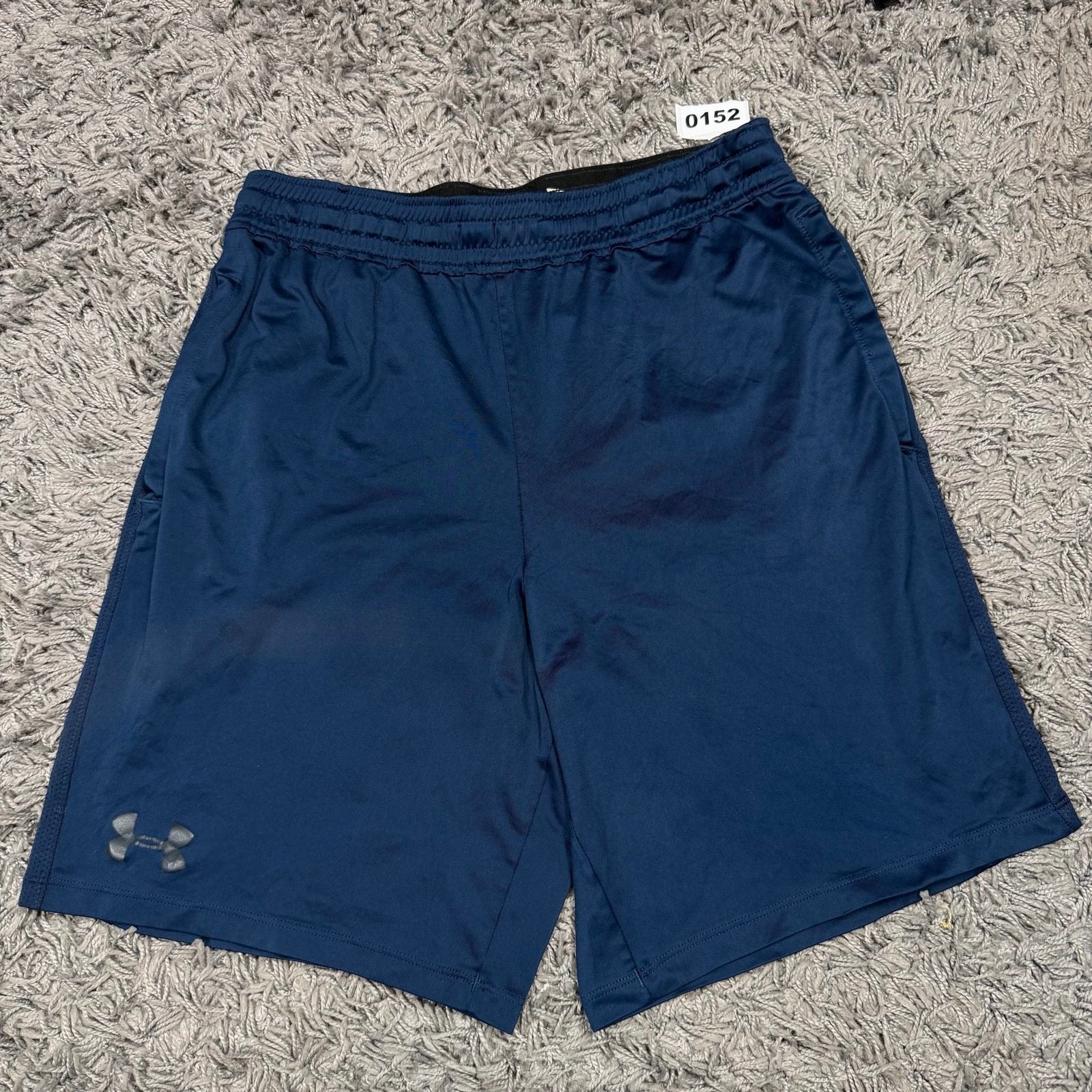 Under Armour Navy Blue Men's Sports Shorts Medium HeatGear, Ophalen of Verzenden, Gebruikt