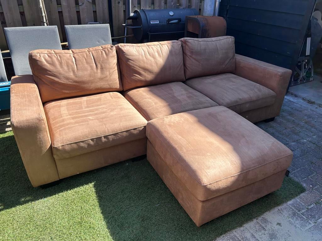 3-zits bank met losse Hocker Urbansofa microleder, Ophalen, Zo goed als nieuw