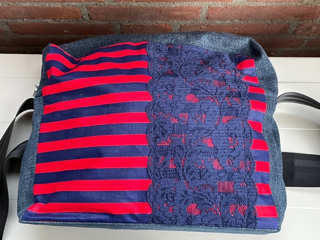 tas van spijkerstof, Ophalen of Verzenden, Nieuw, Blauw, Handtas