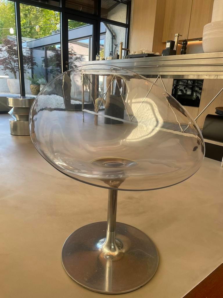 Iconische Eros stoelen Philippe Starck 4x, Huis en Inrichting, Stoelen, Gebruikt, Vier, Kunststof, Metaal, Overige kleuren, Ophalen