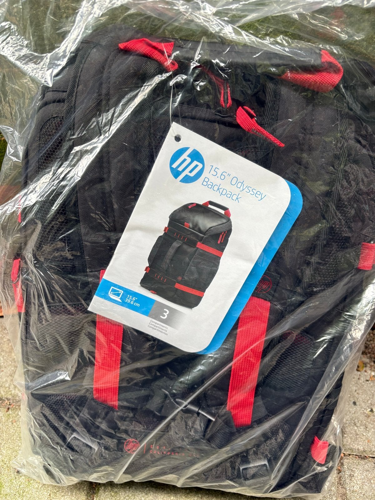 HP 15.6" Odyssey Backpack - Nieuw en Ongebruikt, Meerdere vakken, 15 inch, Ophalen of Verzenden, Zwart