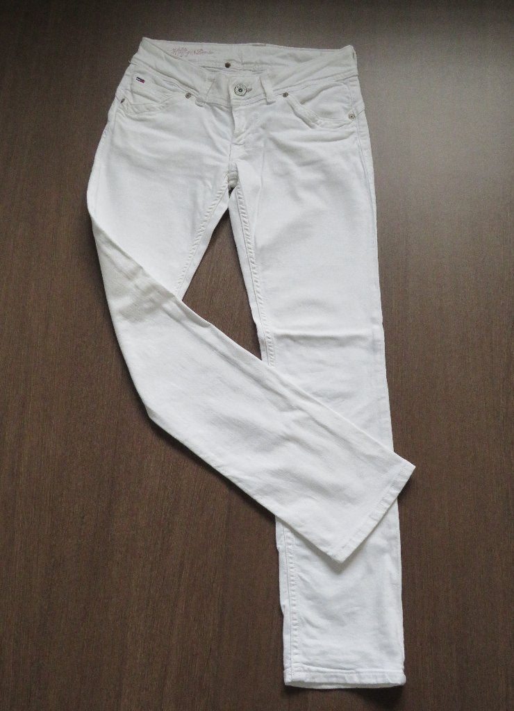 ZGAN jeans wit Tommy Hilfiger (27/30) GRATIS THUISGESTUURD, Kleding | Dames, Spijkerbroeken en Jeans, Wit, Ophalen of Verzenden