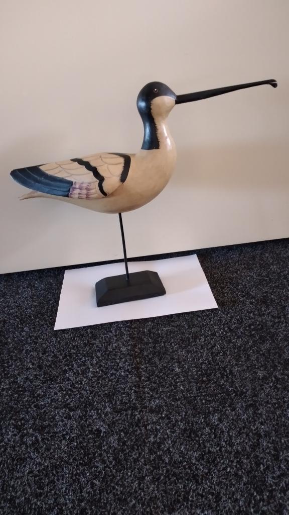 van hout vogel grutto    15 cm hoog, Ophalen of Verzenden, Gebruikt, Overige typen