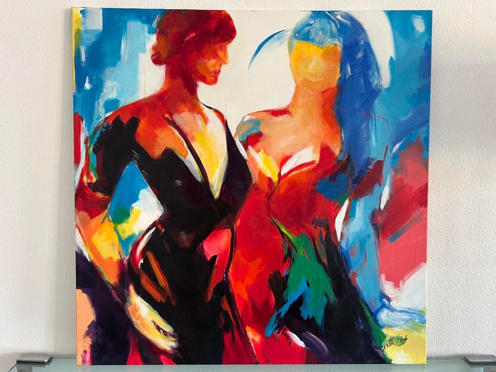 Schilderij 100x100cm, Antiek en Kunst, Ophalen