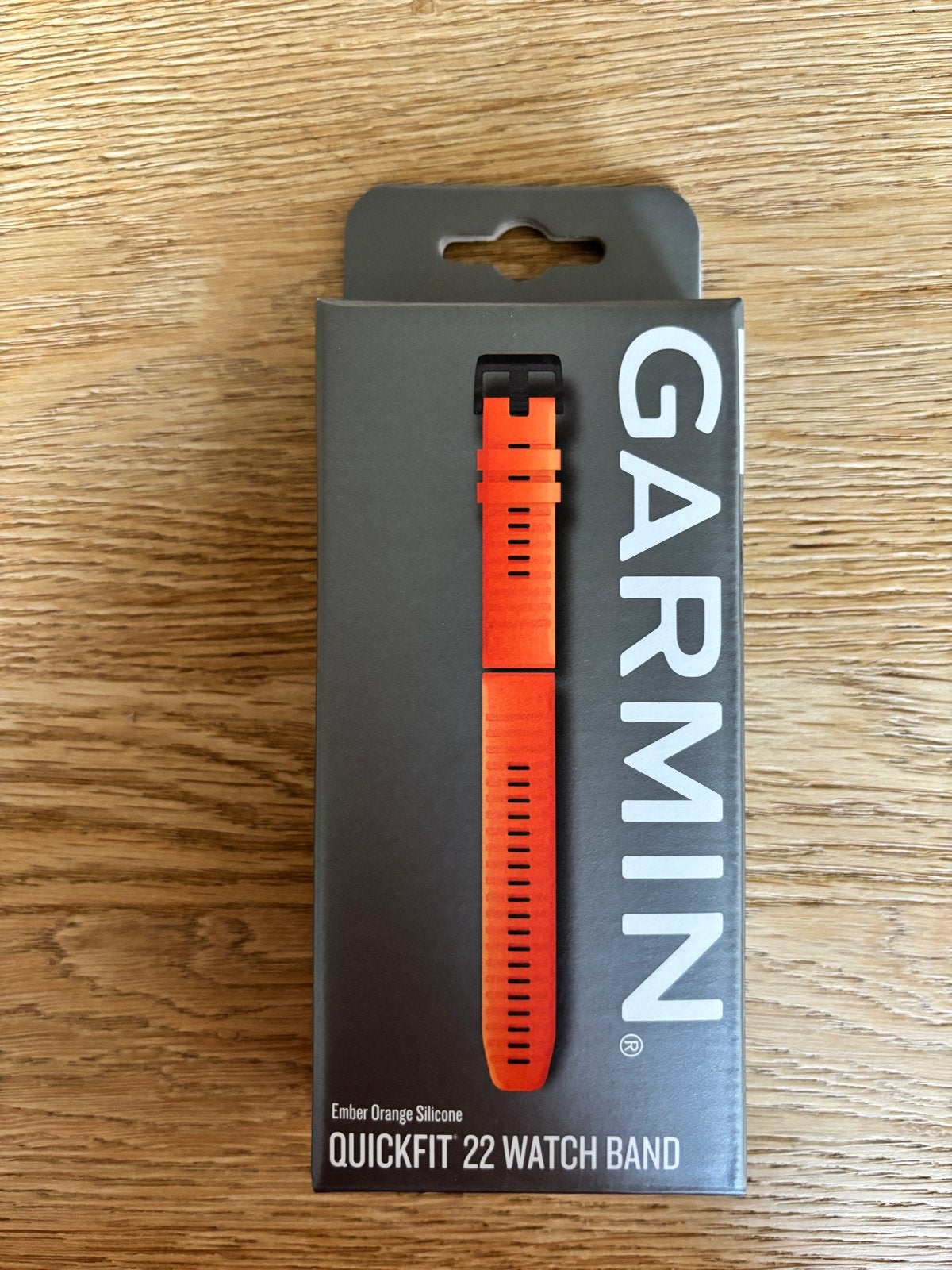 Garmin QuickFit 22 Horlogeband - Ember Orange Silicone, Ophalen of Verzenden, Nieuw, Oranje, Android