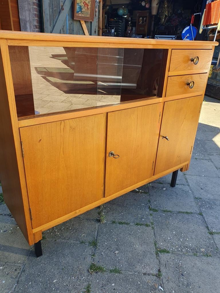 Vintage Side/Board 110x39x93 hoog, Ophalen, Gebruikt, 100 tot 150 cm, Sixties