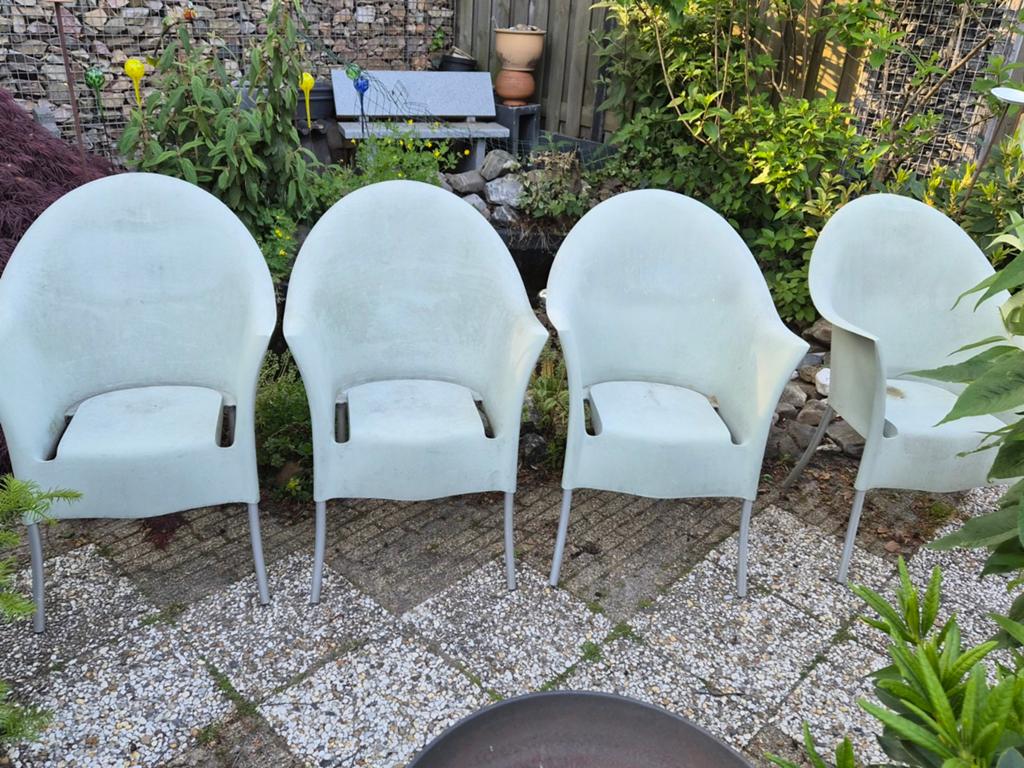 Kartell Lord Yo tuinstoelen - Philippe Starck (STAPELBAAR), Ophalen of Verzenden, Gebruikt, Kunststof, Stapelbaar