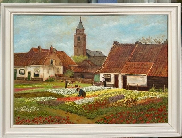 Prachtig olieverf schilderij, Antiek en Kunst, Kunst | Schilderijen | Modern, Olieverf, Overige materialen, Ingelijst, Landschap