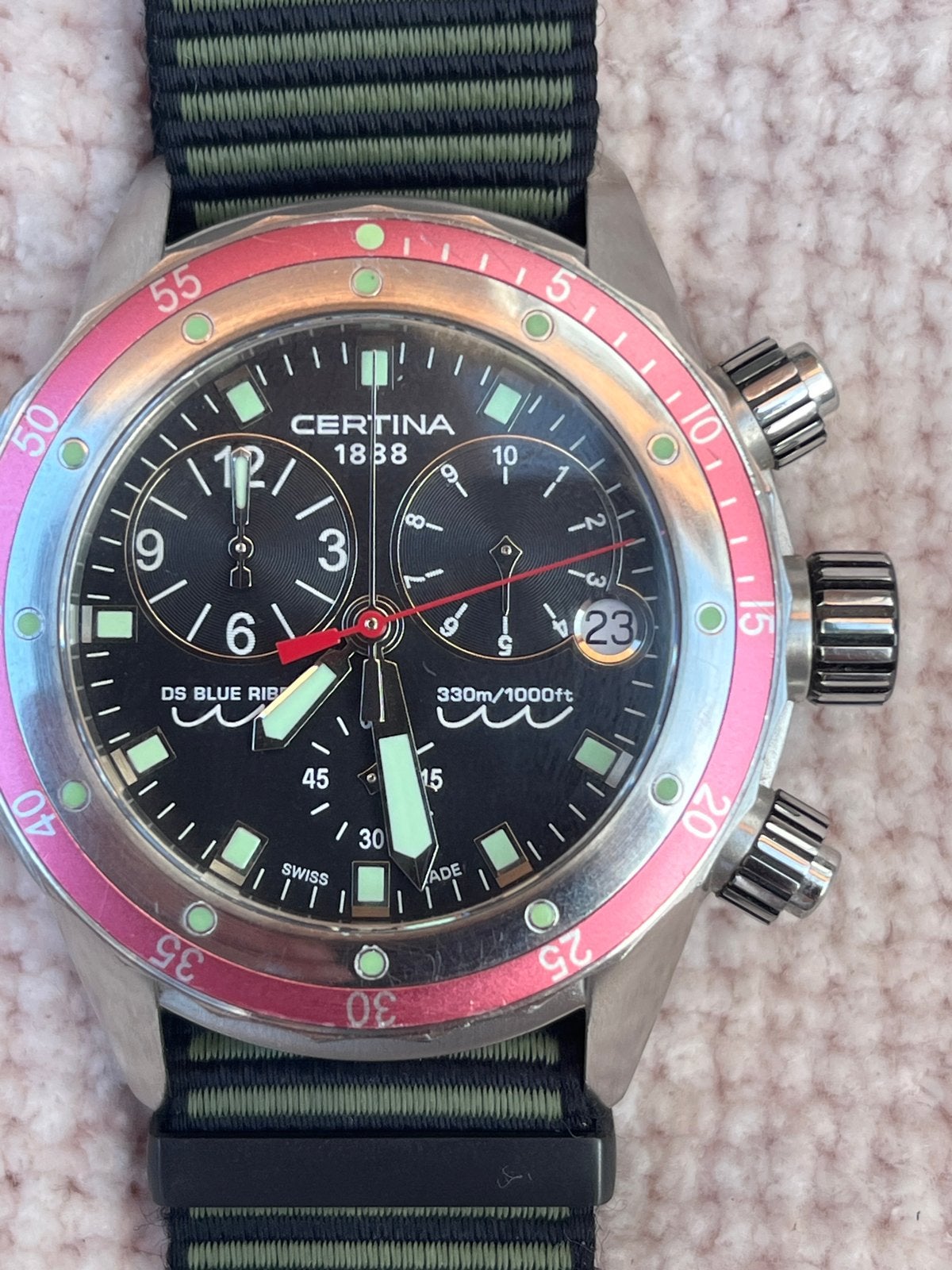 Certina DS Blue Ribbon Superquartz Chronometer 200m, Overige merken, Gebruikt, Staal, Polshorloge