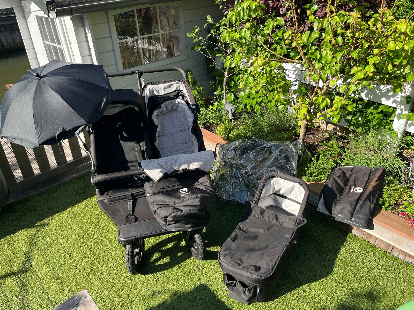 Easywalker Duo dubbele kinderwagen–compleet met accessoires, Gebruikt, Duowagen, Ophalen, Kinderwagen
