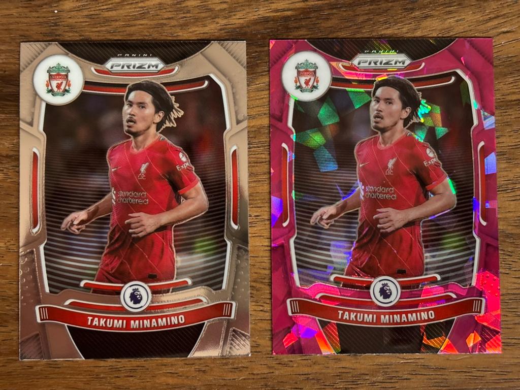 Takumi Minamino Panini Prizm Liverpool Kaartenset, Ophalen of Verzenden, Zo goed als nieuw, Buitenlandse clubs, Spelerskaart