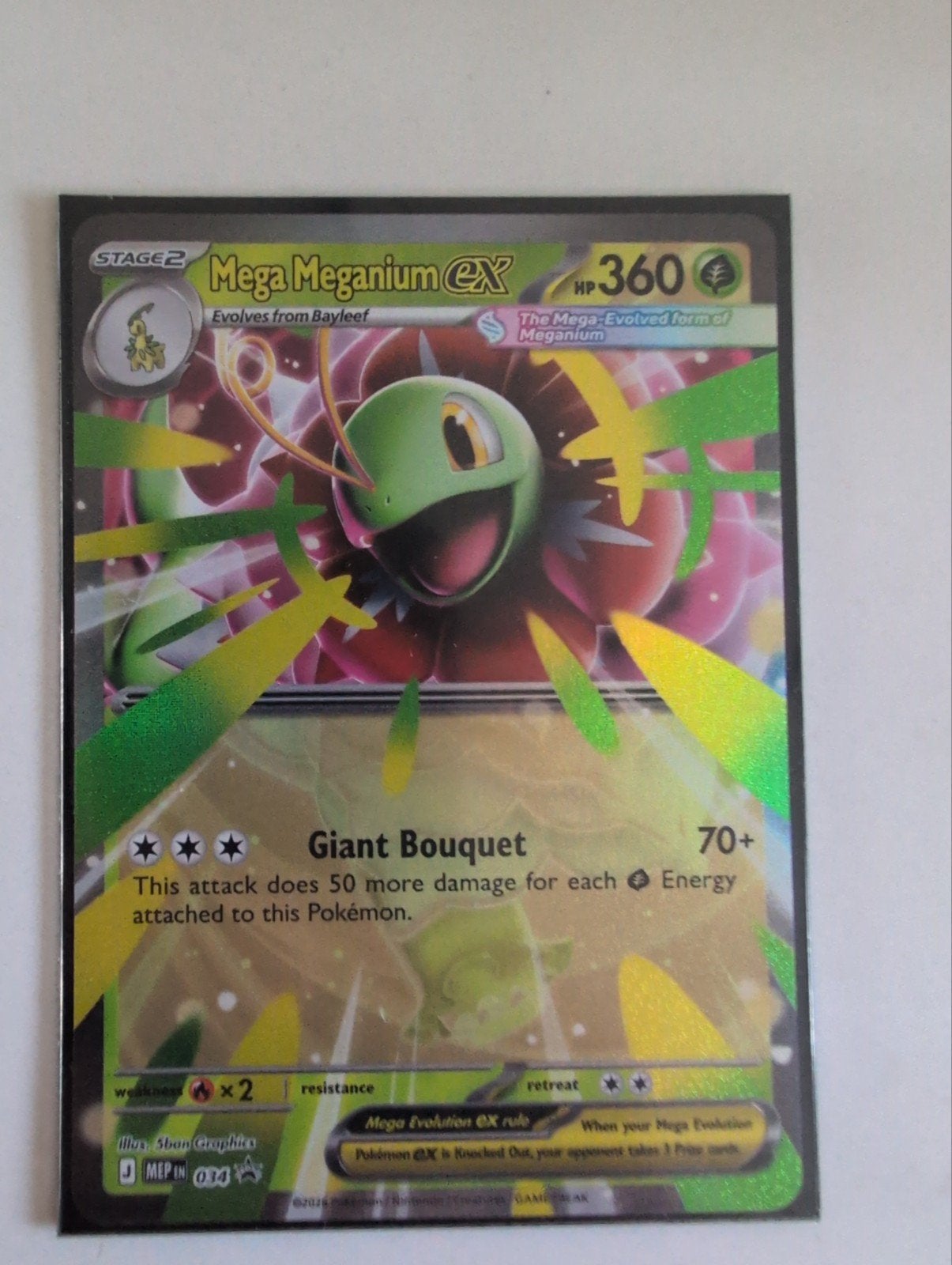 Mega Meganium ex 034 Mega Evolution Promo, Ophalen of Verzenden, Zo goed als nieuw