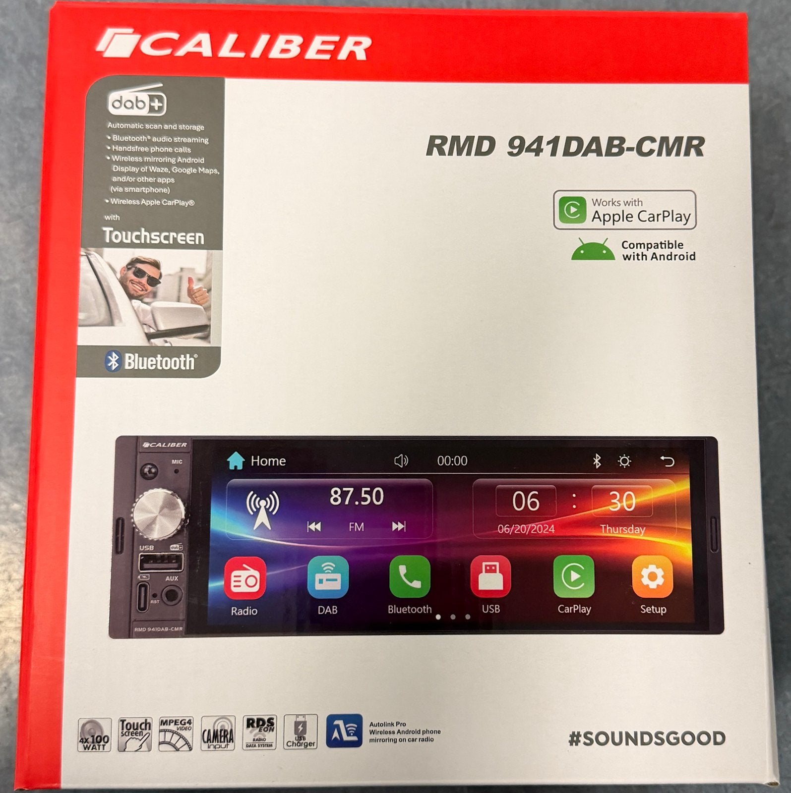 Nieuwe Caliber RMD 941DAB-CMR Autoradio met CarPlay/Android, Ophalen of Verzenden, Nieuw