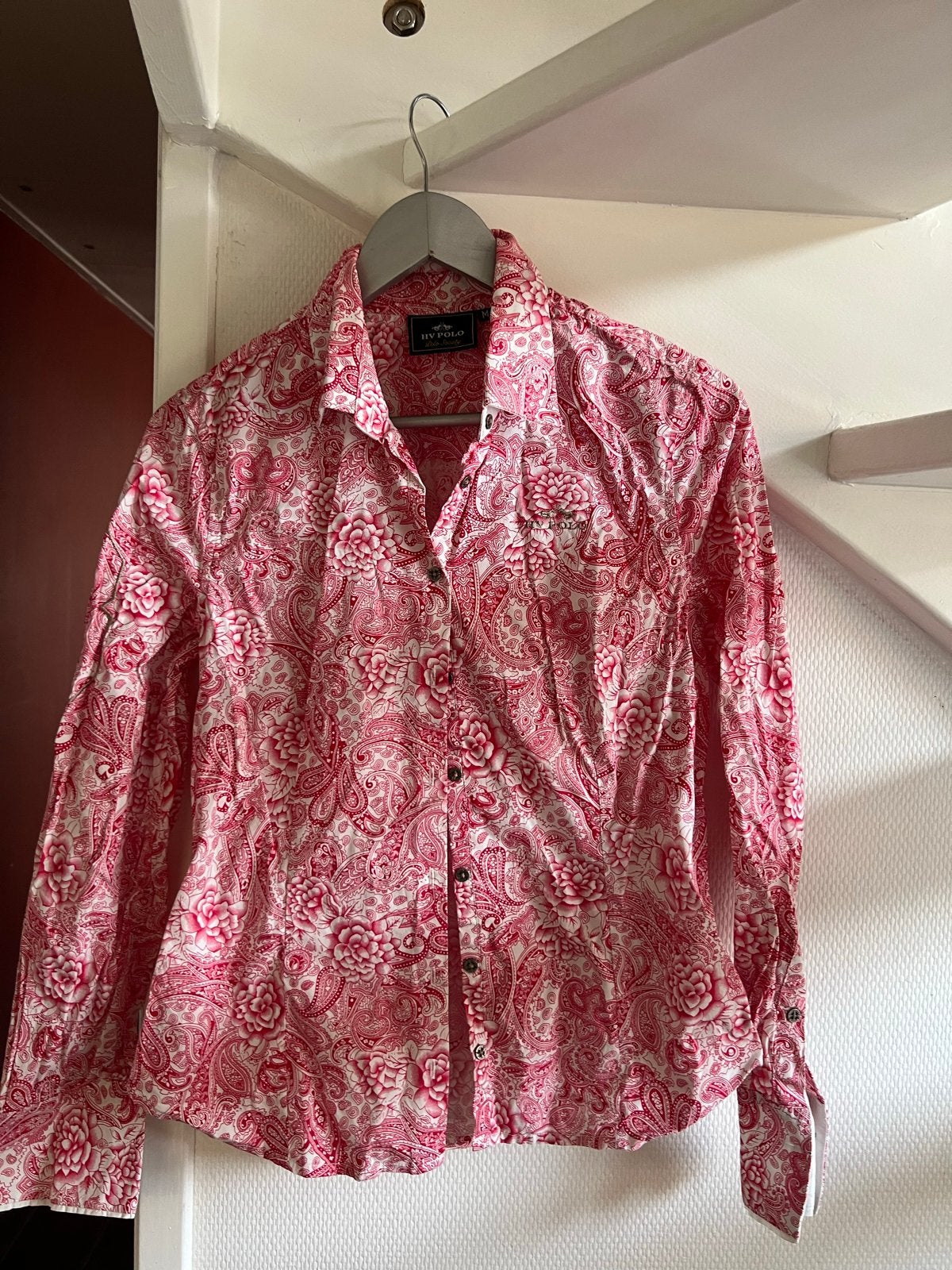 HV Polo Blouse met Paisley Print - Maat M, Kleding | Dames, Maat 38/40 (M), Ophalen of Verzenden, Zo goed als nieuw, Lange mouw