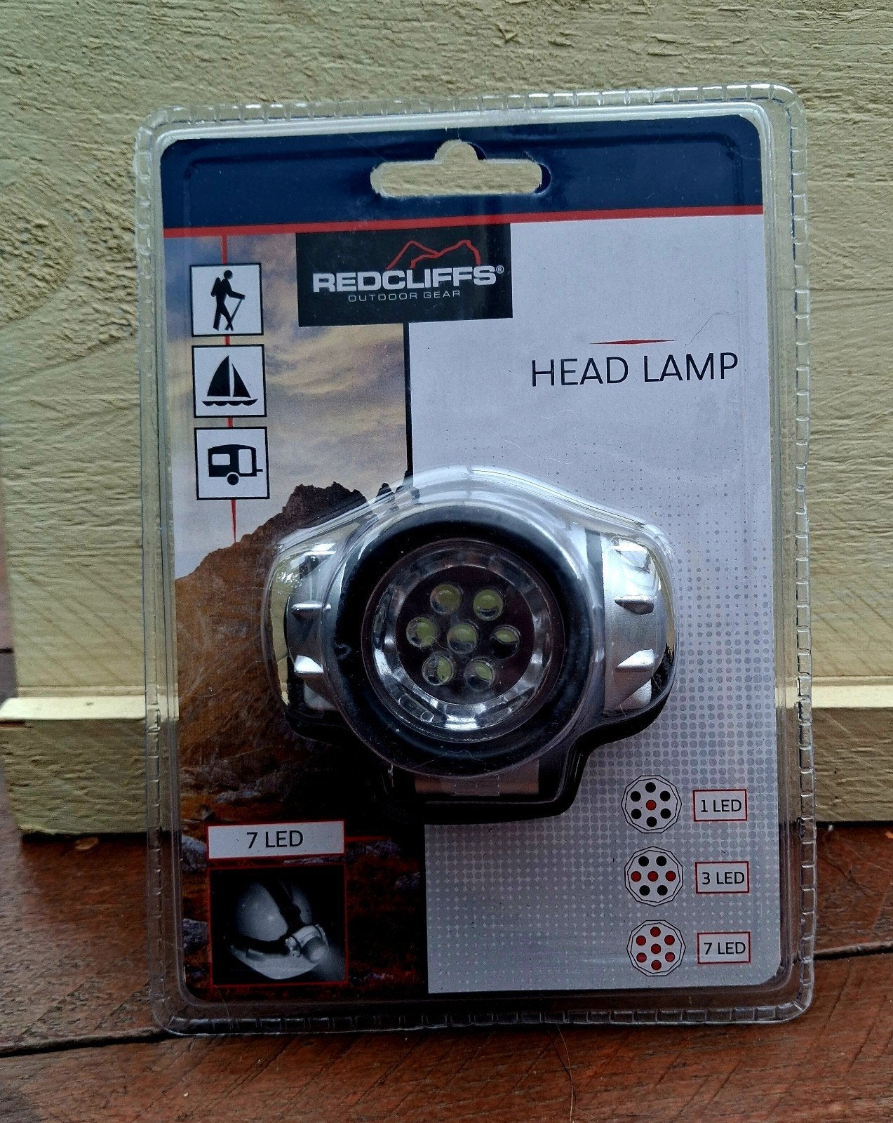 Redcliffs Hoofdlamp - 7 LED's - 3 Lichtstanden, Ophalen of Verzenden, Nieuw, Batterij