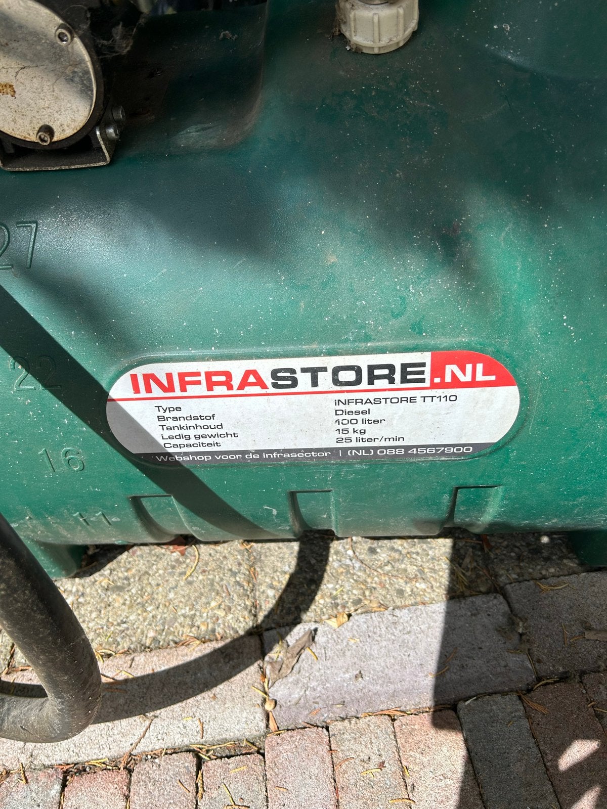 Mobiele dieseltank, Ophalen