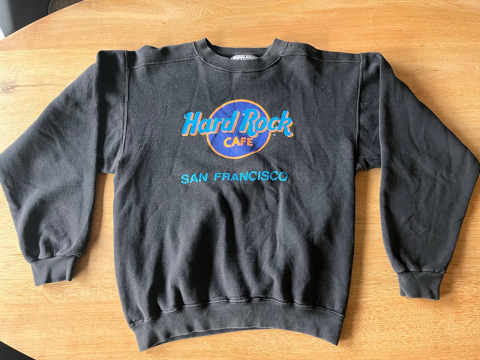 Vintage Jaren 90 Hard Rock Cafe San Francisco Sweater, Ophalen of Verzenden, Gedragen, Maat 48/50 (M), Zwart