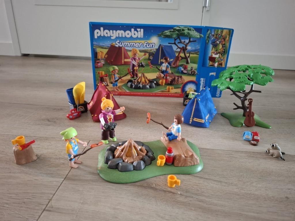 Playmobil Summer Fun 6888 Tentlager met led-kampvuur, Ophalen, Zo goed als nieuw, Complete set