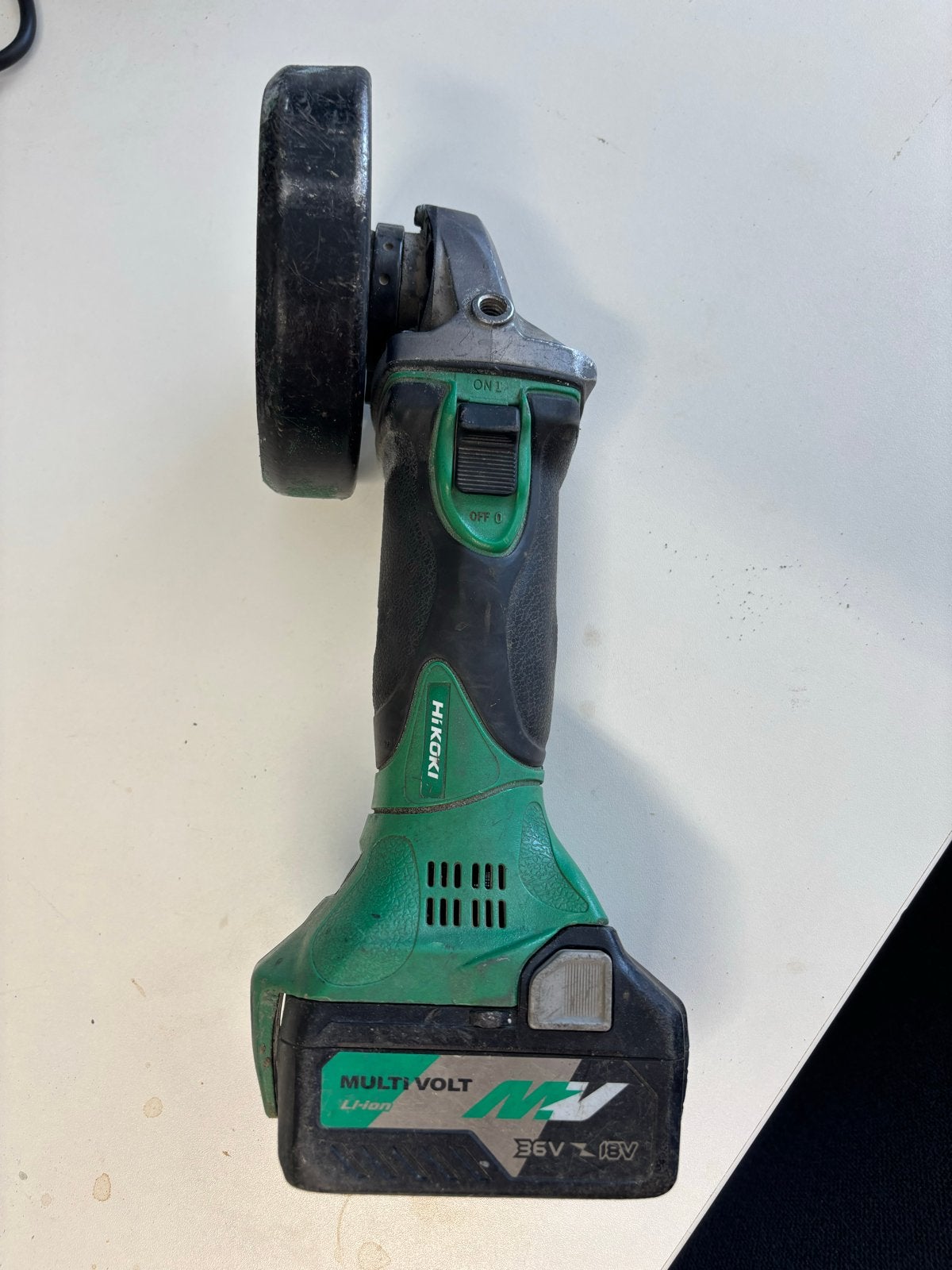 slijptol HiKOKI 36V/18V multivolt, Doe-het-zelf en Verbouw, Ophalen, Gebruikt, 1000 watt of meer, Haakse handslijpmachine