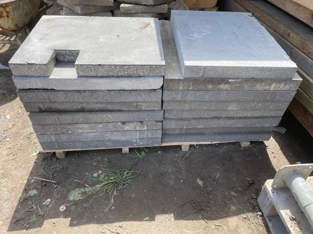 Betontegels 60x60x6, Tuin en Terras, Tegels en Klinkers, Ophalen, Zo goed als nieuw, Beton, Terrastegels