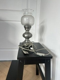 schemerlamp met tinnen voet, Huis en Inrichting, 35 cm, Zo goed als nieuw, Philips, Inclusief lichtbron