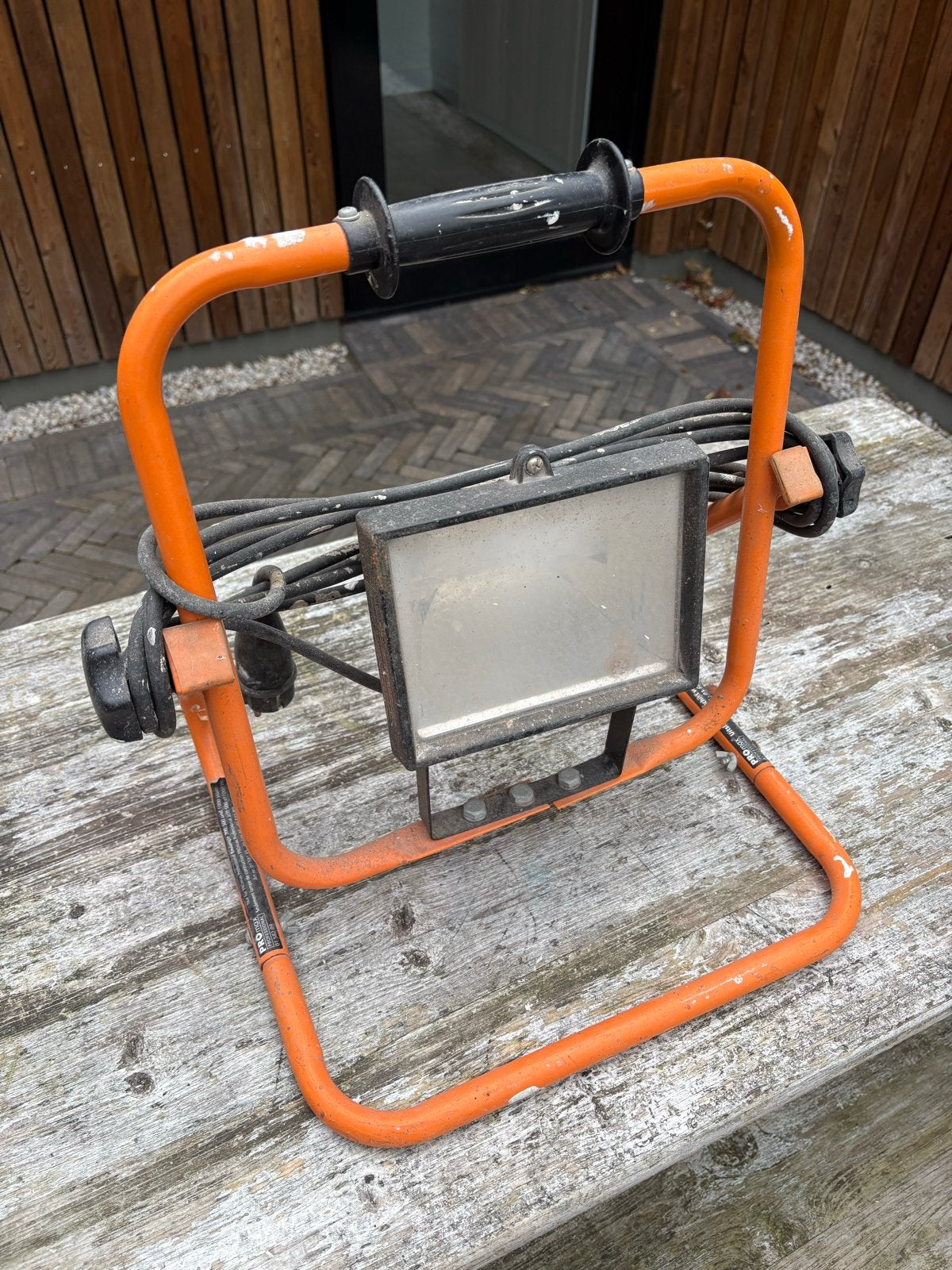 Promax Professional Bouwlamp / Halogeenlamp 500W, Gebruikt, Met statief, Ophalen of Verzenden, Lamp met armatuur