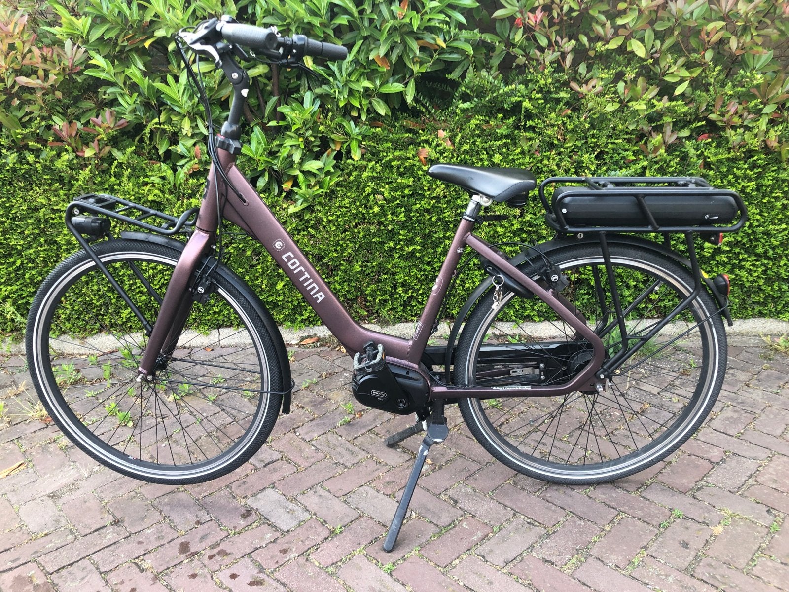Cortina E-Common elektrische fiets met 2 kratjes en fietstas, Ophalen, Gebruikt, Cortina, 51 tot 55 cm
