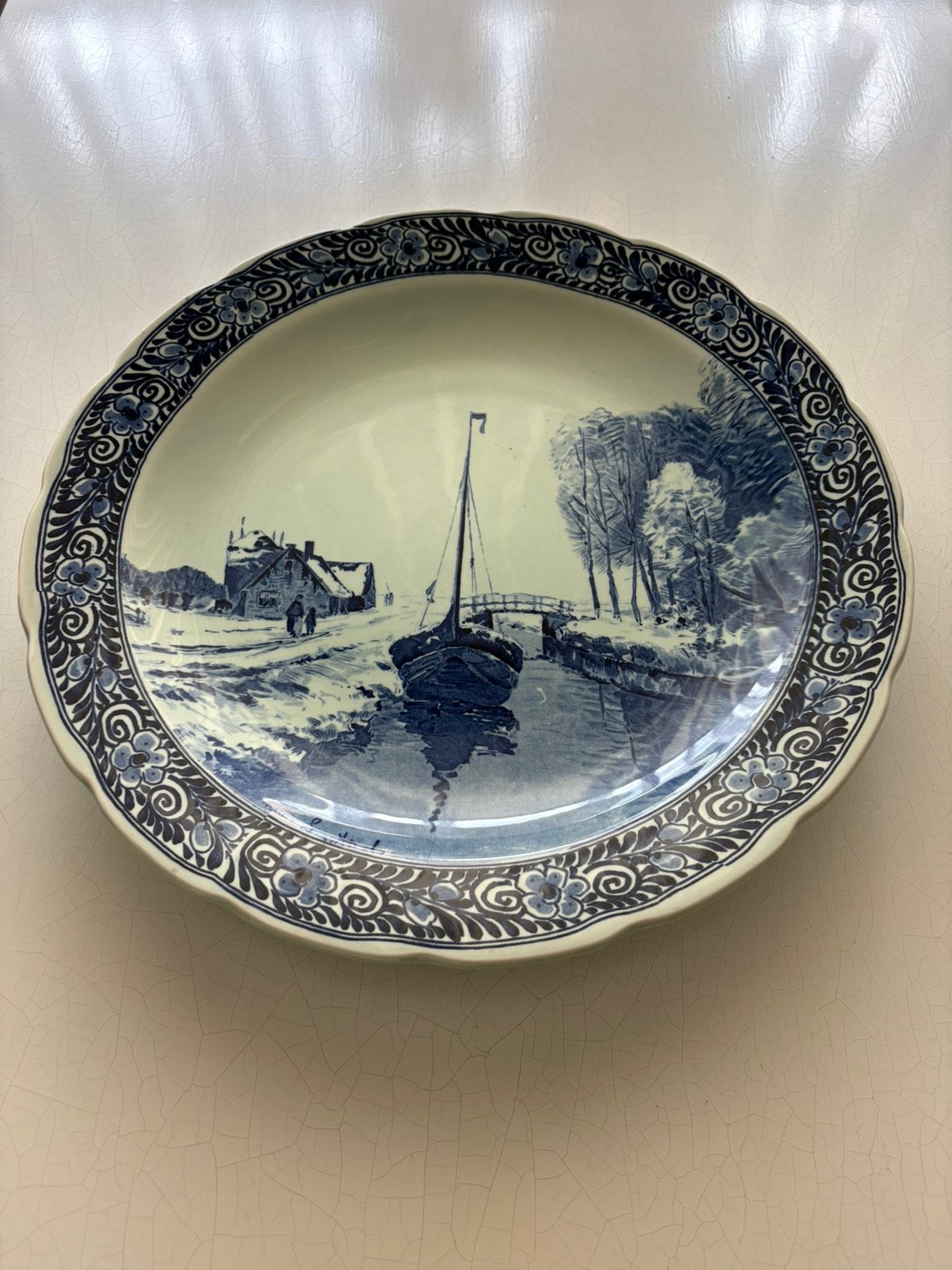 Te koop: Delfts Blauw wandbord Fa. Regout Maastricht, Ophalen of Verzenden