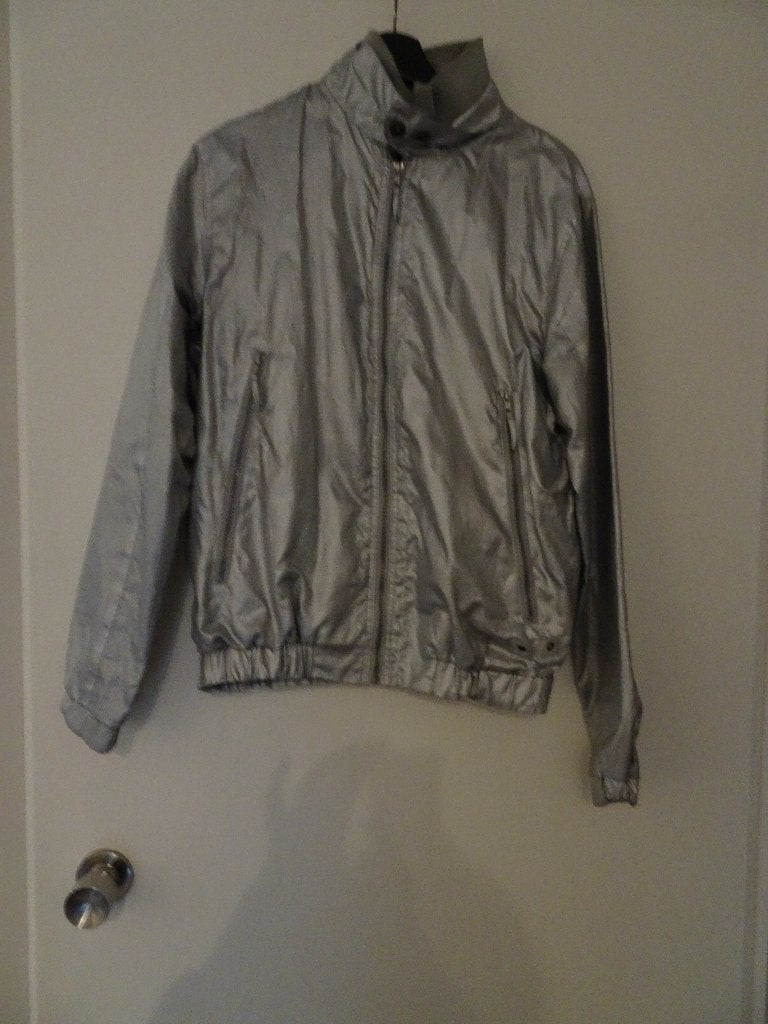 Zilverkleurig Metallic Jack Windbreaker Mt S zgan Zomerjas, Maat 38/40 (M), Overige kleuren, Ophalen of Verzenden, Onbekend