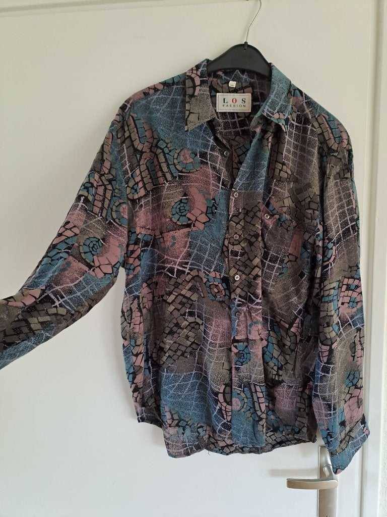 Vintage overhemd maat 41/42, Ophalen of Verzenden, Gedragen, Meerkleurig, Halswijdte 41/42 (L)