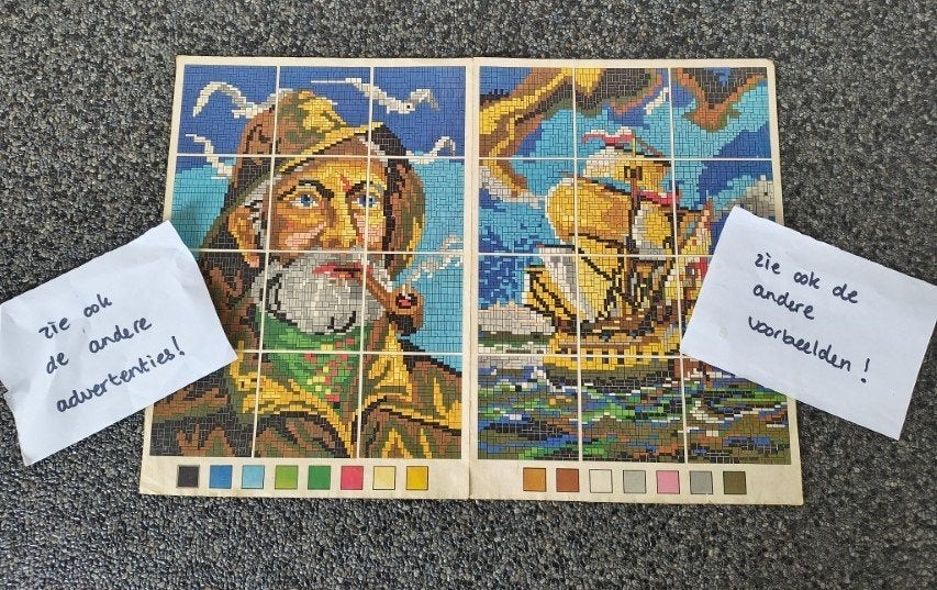 * Ministeck Mosaik Hobby Nurnberg, schip en pijpman *, Verzenden, Gebruikt, Voorbeeldboek
