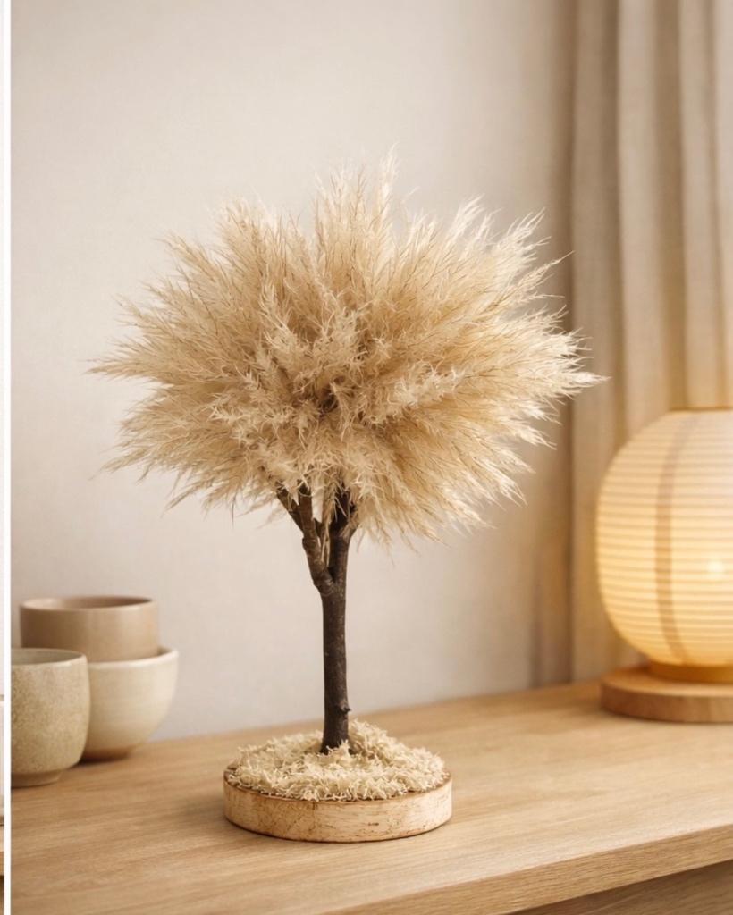 Pampas boompje, Binnen, Beige, Nieuw, Ophalen of Verzenden