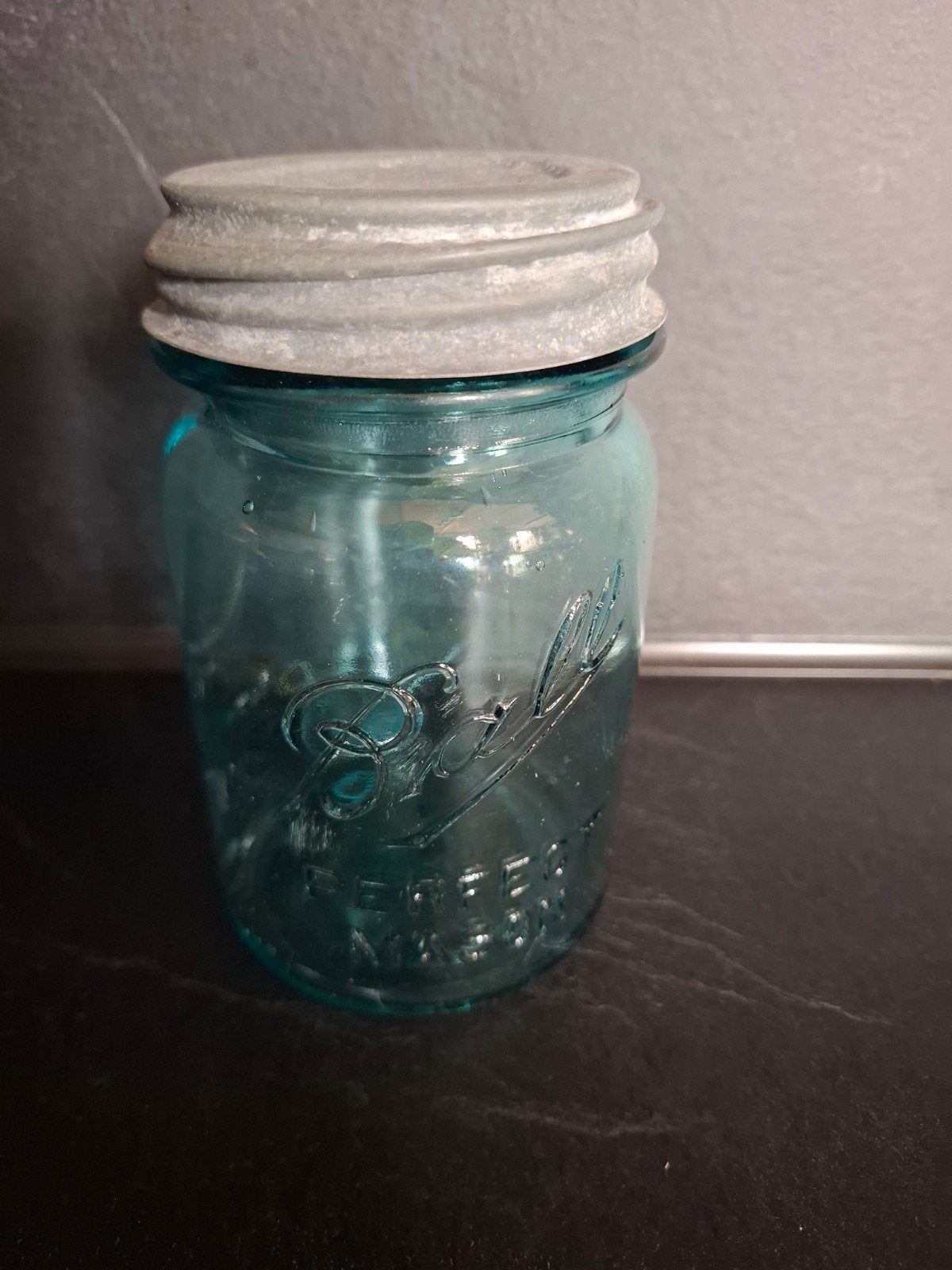 Vintage Ball Perfect Mason Weckpot - Blauw Glas, Ophalen of Verzenden