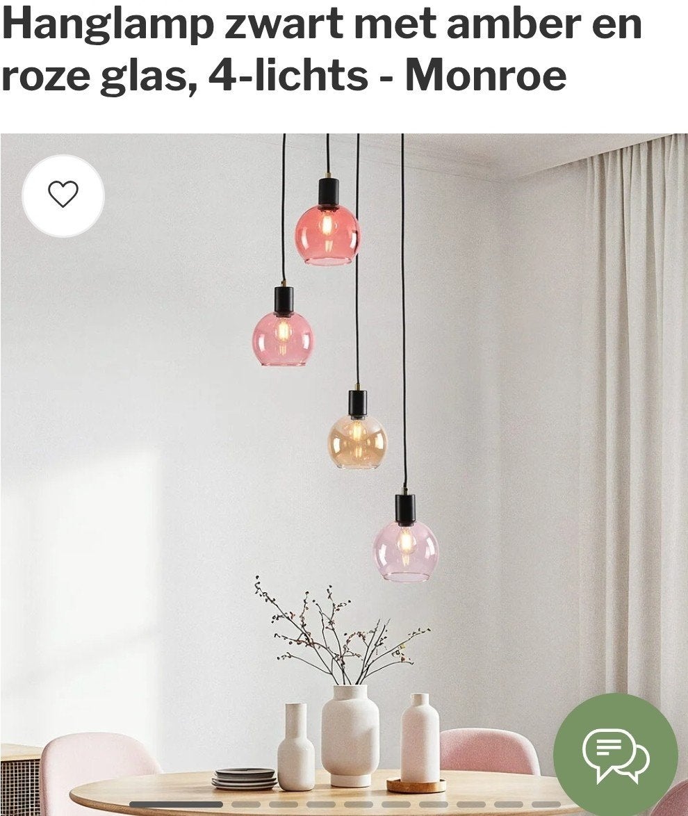 Lumen XL Monroe Hanglamp  Glas, 4-licht, Huis en Inrichting, Lampen | Hanglampen, Ophalen, Nieuw, Glas, Modern, Scandinavisch