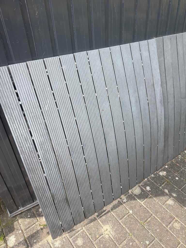 Grijze PVC Terrastegels - Duurzaam en Onderhoudsvrij 100cm, Tuin en Terras, Ophalen of Verzenden, Zo goed als nieuw