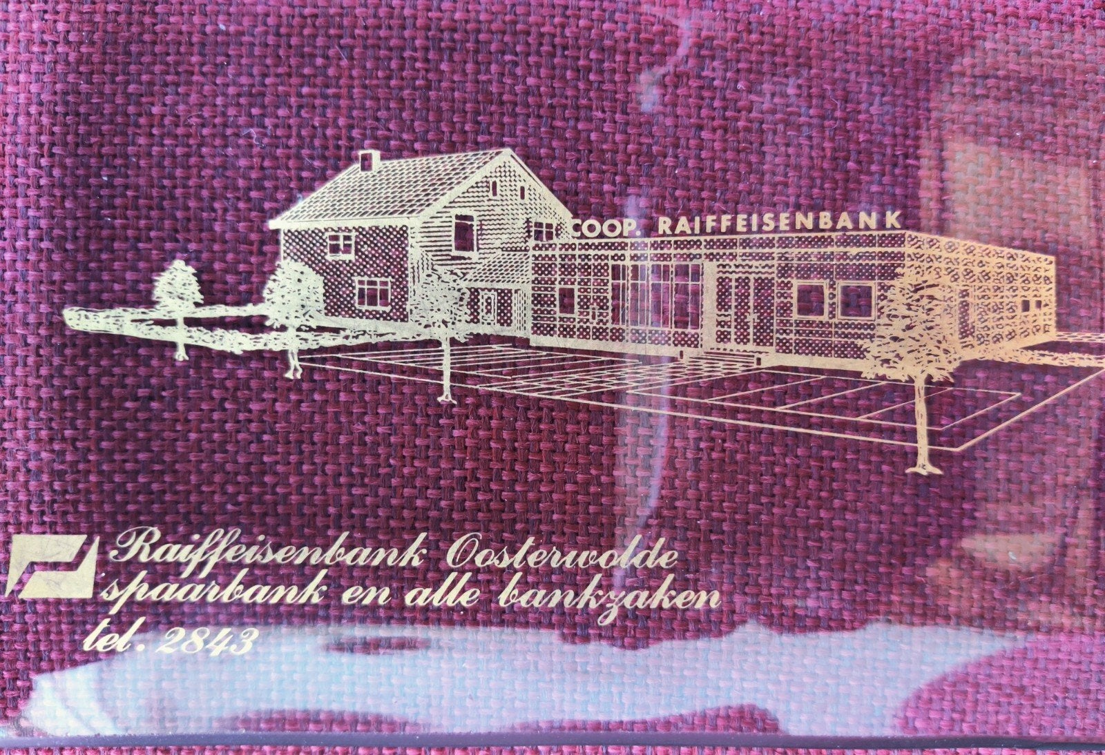 Vintage Raiffeisenbank Oosterwolde schaaltje, Ophalen of Verzenden, Gebruikt