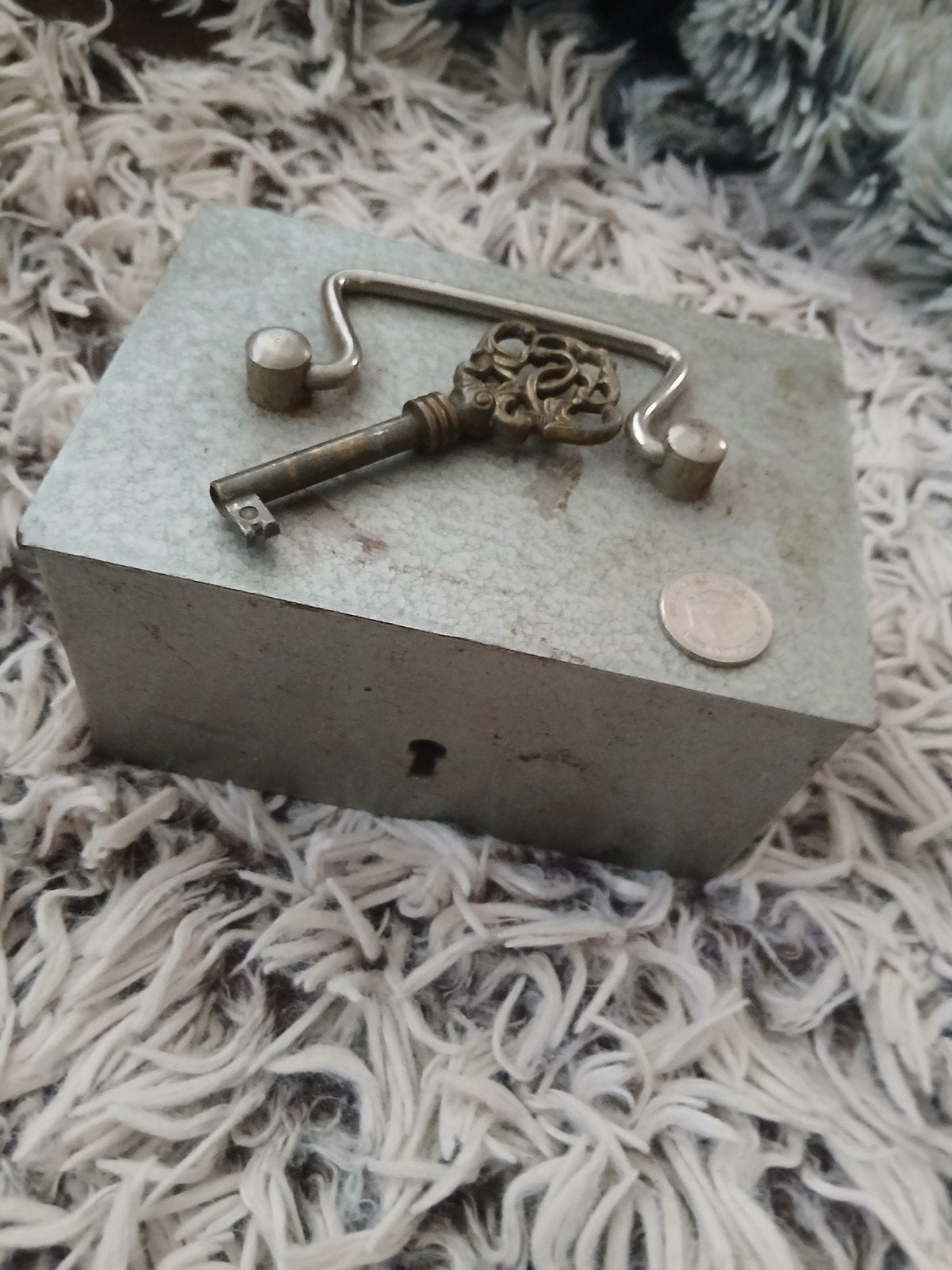 Vintage geldkistje met sleutel 1015 cm, Ophalen