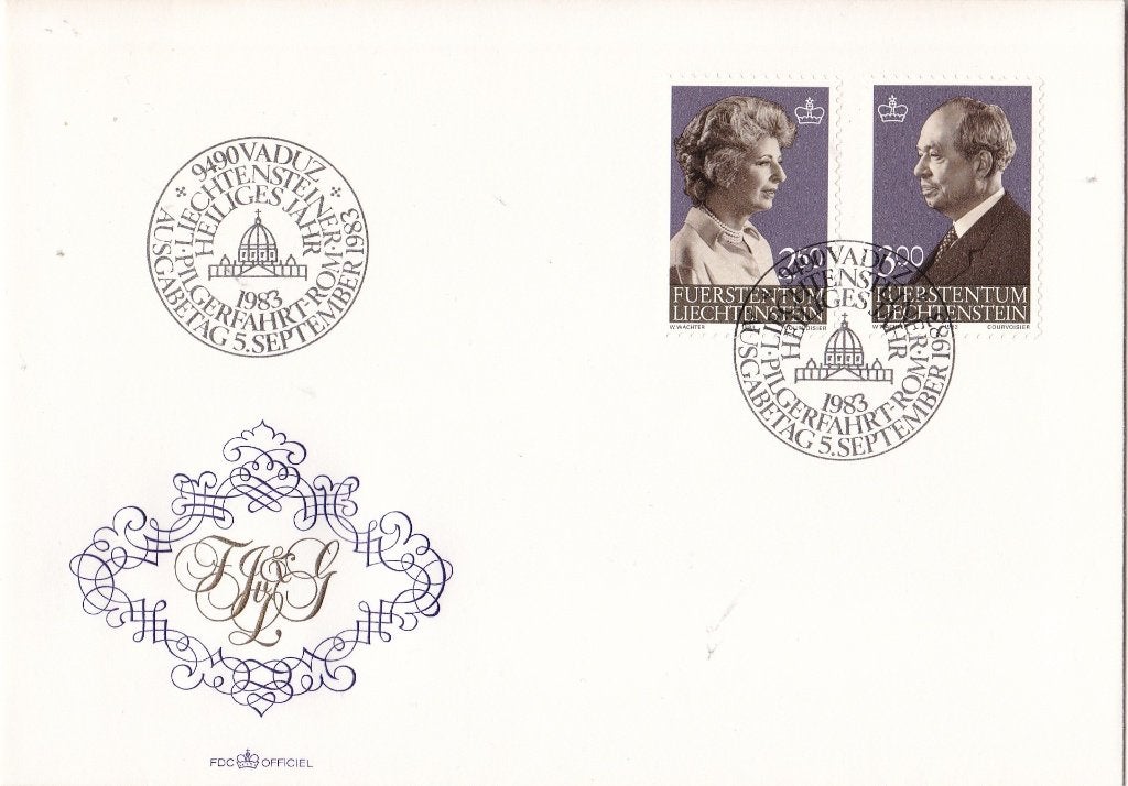 Liechtenstein FDC–Fürst Franz Josef II/Fürstin Gina-M828-829, Postzegels en Munten, Postzegels | Eerstedagenveloppen, Verzenden