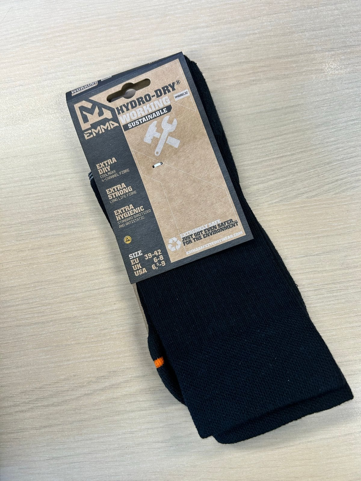 Emma Hydro-Dry Werksokken - Maat 39-42 - Zwart, Kleding | Heren, Sokken en Kousen, Ophalen of Verzenden, Nieuw, Maat 39 t/m 42