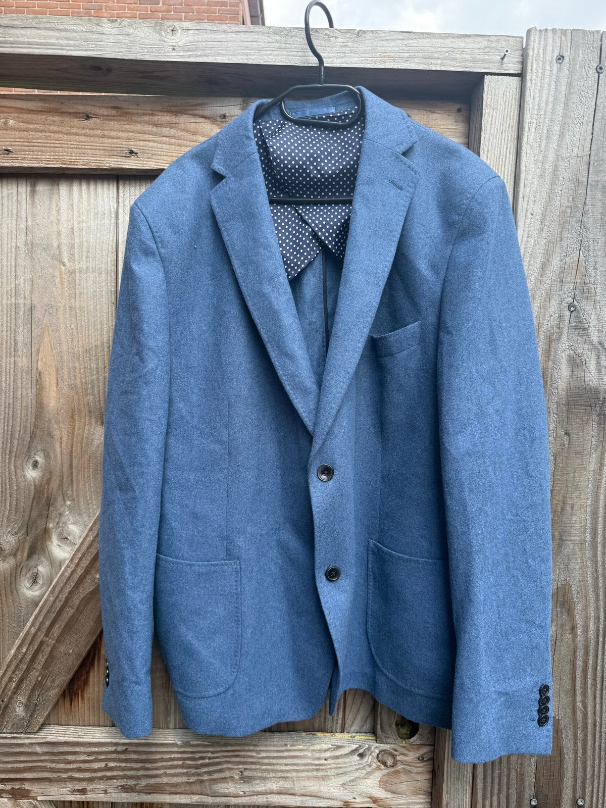 Jac Hensen Modern Fit Colbert - Blauw, Ophalen of Verzenden, Zo goed als nieuw, Overige maten, Blauw