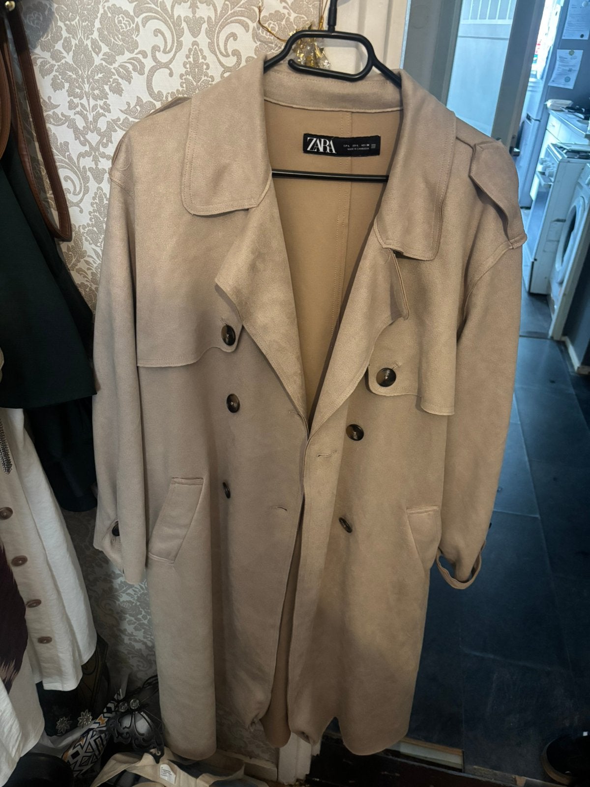 Dames jas, Ophalen, Gedragen, Maat 42/44 (L), Beige