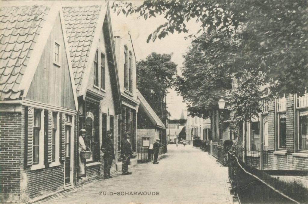 Ansichtkaart Zuid Scharwoude, Dorp., Ophalen of Verzenden, 1920 tot 1940, Gelopen, Noord-Holland