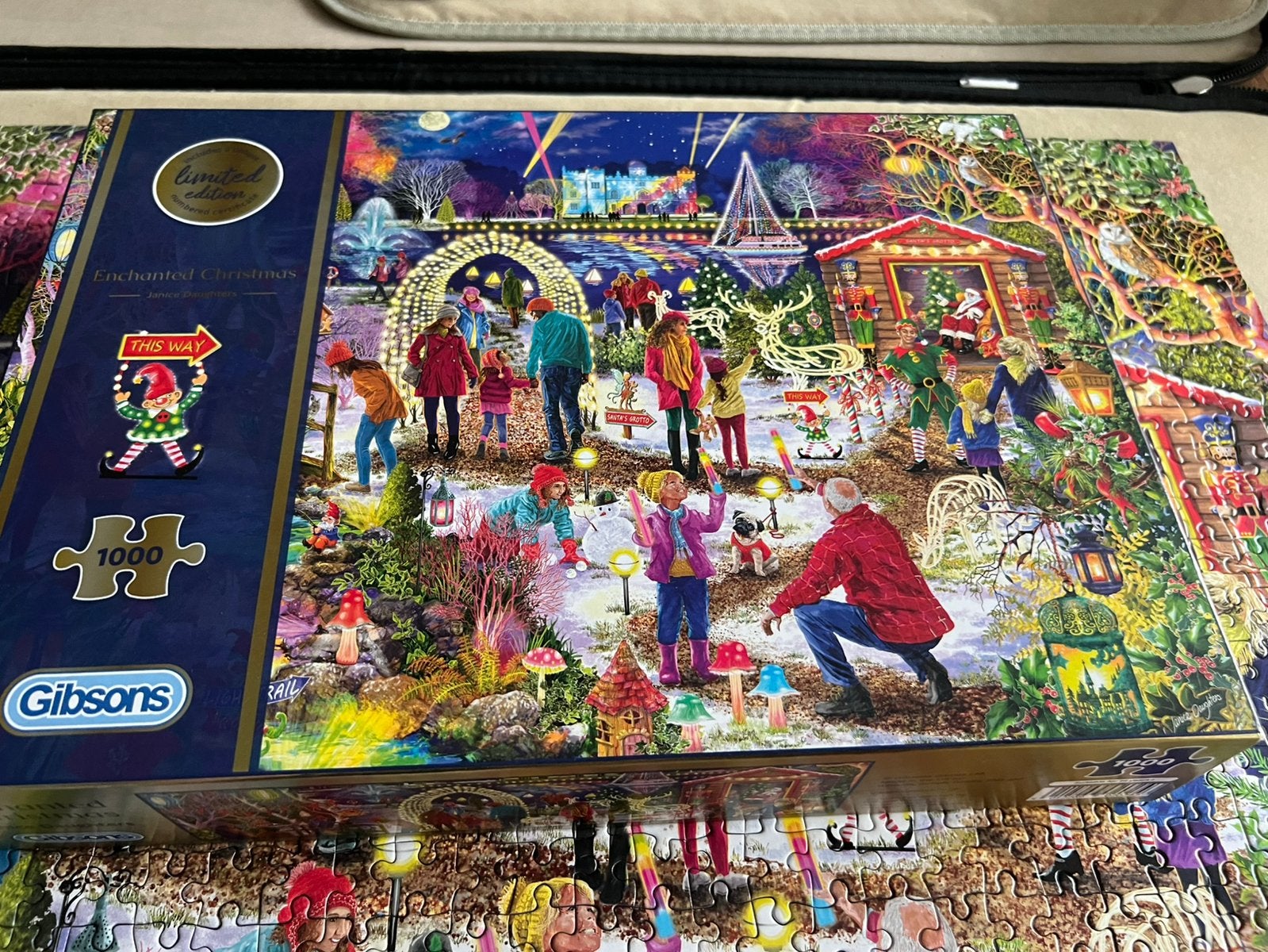 Gibsons limited ed.  puzzel 1000 stukjes Enchanted Christmas, Ophalen of Verzenden, 500 t/m 1500 stukjes, Zo goed als nieuw